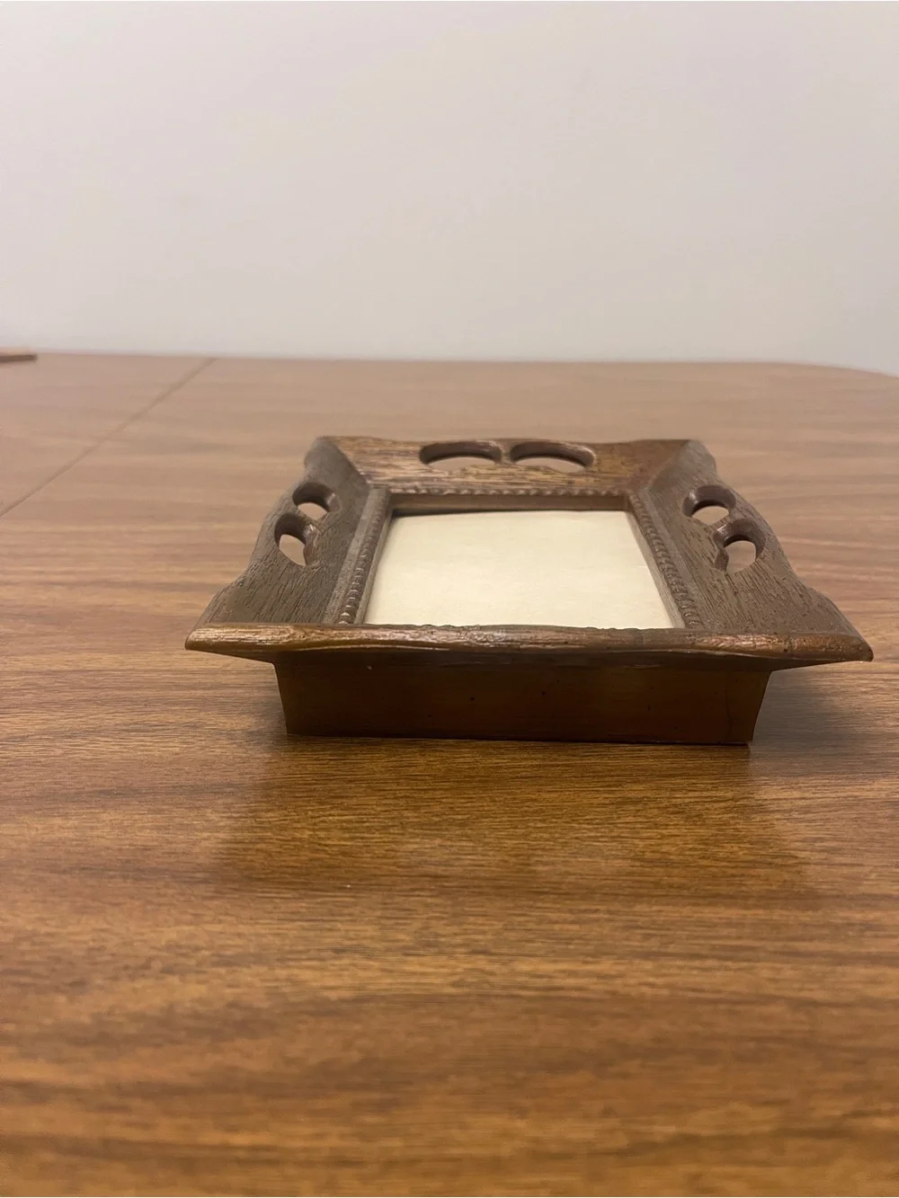 Plastic Faux Wood Picture Frame with Plastic Hanger